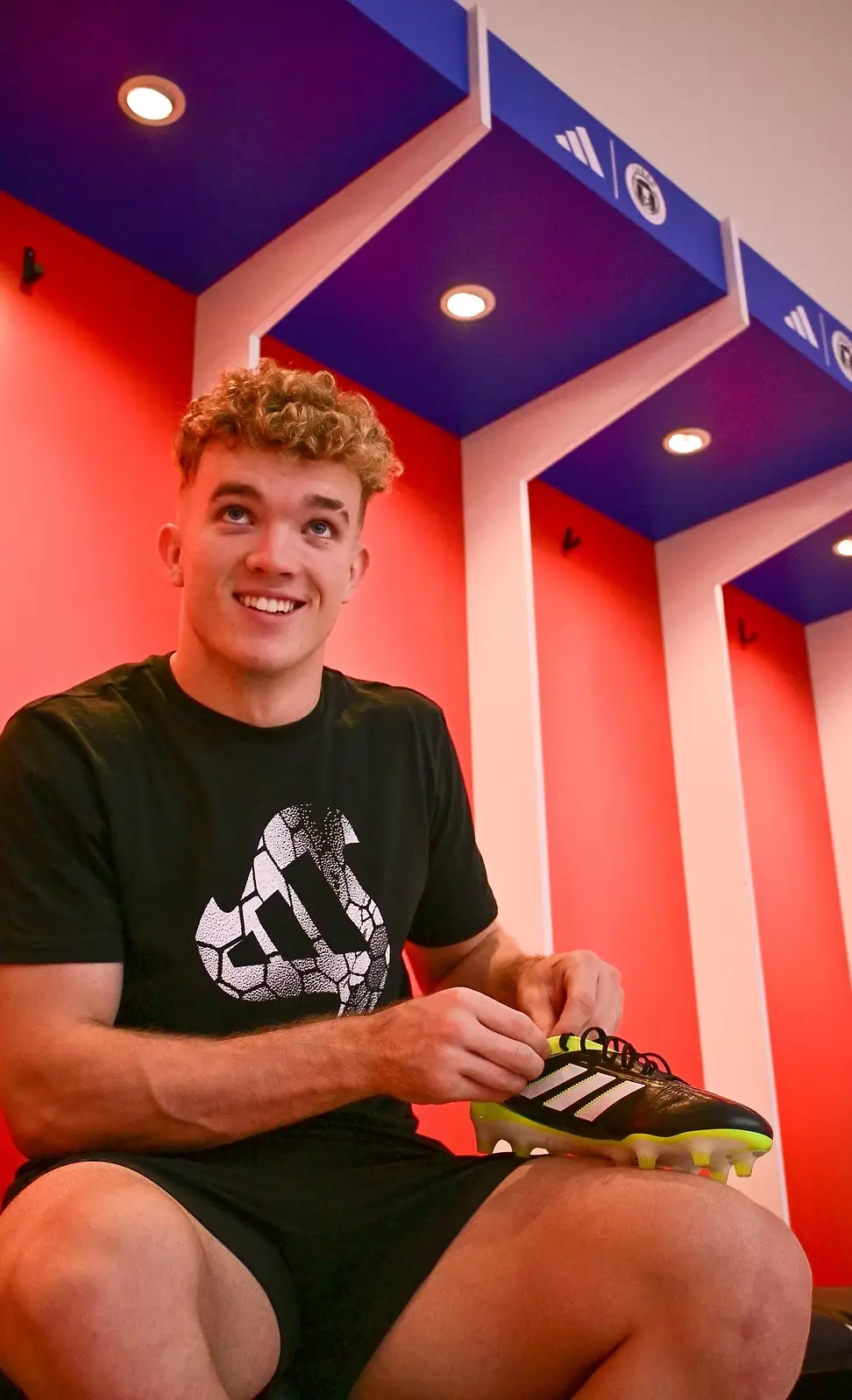 Fergus Tierney in Adidas kit